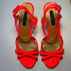 Ann Taylor Shoes - Ann Taylor 9M Hot Pink Heels Women's Strappy Open Ann Taylor Shoes - Ann Taylor 9M Hot Pink Heels Women's Strappy Open